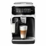 Philips 3300 Series Fully Automatic Coffee Machine - 6 Drinks, Modern Colour Touch Screen Display, LatteGo Milk System, SilentBrew, 100% Ceramic Grinder, AquaClean Filter, Black Chrome (EP3347/90)