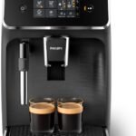 Philips 2200 Series Kaffeevollautomat - 2 Kaffeespezialitäten, Touch-Display, klassischer Milchaufschäumer, Keramikmahlwerk, Mattschwarz (EP2220/10)