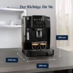 De’Longhi Magnifica Start - Perfetto Kaffeevollautomat mit LatteCrema-Milchaufschäumer, 4 One-Touch-Getränke, Cappuccino, Espresso Kaffeemaschine, Soft-Touch-Bedienfeld, Schwarz (ECAM220.91.B)