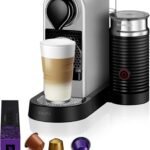 Nespresso Krups XN761B Citiz&Milk Kaffeekapselmaschine | automatischen Standby-Modus | 1260W | Wassertankkapazität: 1L | Pumpendruck: 19 Bar | silber