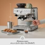 Sage - The Barista Express - Kaffeemaschine mit manuellem Milchaufschäumer & Mahlwerk - Automatisches Mahlen, individueller Milchschaum - Gebürsteter Edelstahl, Milchkännchen mit Temperaturregelung