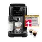De’Longhi Magnifica Start - Perfetto Kaffeevollautomat mit LatteCrema-Milchaufschäumer, 4 One-Touch-Getränke, Cappuccino, Espresso Kaffeemaschine, Soft-Touch-Bedienfeld, Schwarz (ECAM220.91.B)