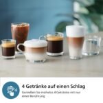 Philips 3300 Series Fully Automatic Coffee Machine - 6 Drinks, Modern Colour Touch Screen Display, LatteGo Milk System, SilentBrew, 100% Ceramic Grinder, AquaClean Filter, Black Chrome (EP3347/90)