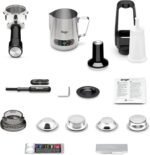 Sage - The Barista Express - Kaffeemaschine mit manuellem Milchaufschäumer & Mahlwerk - Automatisches Mahlen, individueller Milchschaum - Gebürsteter Edelstahl, Milchkännchen mit Temperaturregelung