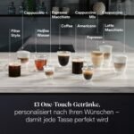 De’Longhi Magnifica Evo Next - Perfetto Kaffeevollautomat mit LatteCrema-Milchaufschäumer, 13 One-Touch-Getränke, Coffee- und Cappuccino Kaffeemaschine, farbiges Touch-Display, Titan (ECAM312.80.SB)