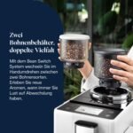 De’Longhi Rivelia - Perfetto Kaffeevollautomat mit LatteCrema-Milchaufschäumer, 16 One-Touch-Getränke, farbiges Touch-Display, austauschbare Bohnenbehälter, Weiß (EXAM440.55.W)