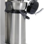Saro 317-2085 Thermo Coffee Machine with Basket Filter and Thermos Flask, Industrial Coffee Machine with Thermos Jug (2.2 Litres, approx. 10 Cups, Brewing and Warming Function), Silver, 1.8 Litres