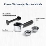 De'Longhi Dedica Style EC 685.BK Espresso Filter Holder Espresso Machine with Professional Milk Foam Nozzle 15 cm Wide 1 Litre Water Tank Full Metal Casing E.S.E Pads Black