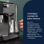 De'Longhi Dedica Style EC 685.BK Espresso Filter Holder Espresso Machine with Professional Milk Foam Nozzle 15 cm Wide 1 Litre Water Tank Full Metal Casing E.S.E Pads Black