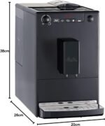 Melitta Caffeo Solo E950 slim fully automatic coffee machine with pre-brewing function 15 bar LED display height-adjustable coffee spout removable brewing unit