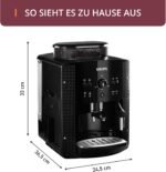 Krups EA8108 fully automatic coffee machine (automatic cleaning, 2-cup function, milk system with CappucinoPlus nozzle, 15 bar, coffee machine, espresso, coffee machine) black