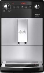 Melitta Purista - Kaffeevollautomat mit Lieblingskaffee-Funktion, Kaffeemaschine mit Mahlwerk und 3-stufig einstellbarer Kaffeestärke, für Kaffee und Espresso, schwarz